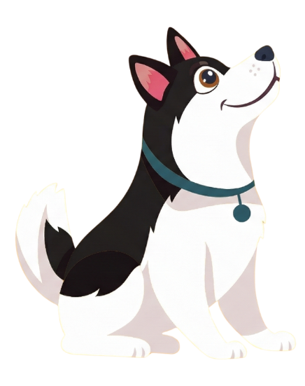 La mascotte de Puppy Corner vous dit au revoir